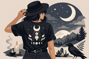 Moon Goddess T Shirt Styling With Dark Intent
