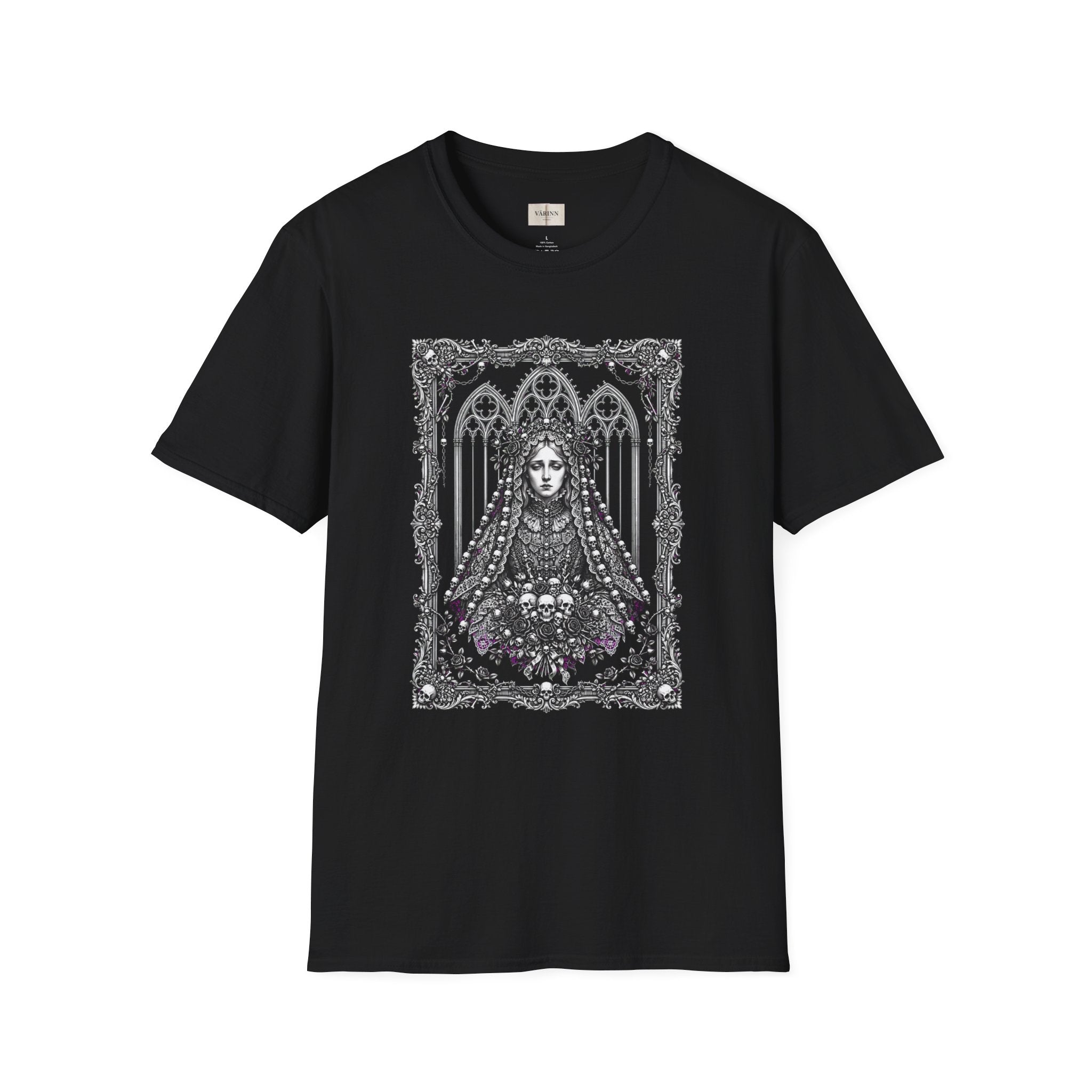 Gothic Madonna Graphic T-Shirt — Ornate Victorian Cathedral Portrait