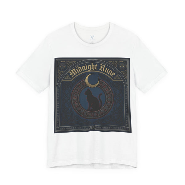 Midnight Rune Cat T-Shirt – Gothic Moon Witch Magic Tee