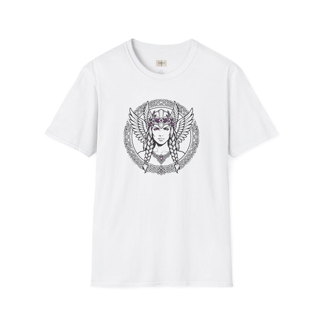 Valkyrie Goddess T-Shirt — Nordic Warrior Woman Illustration
