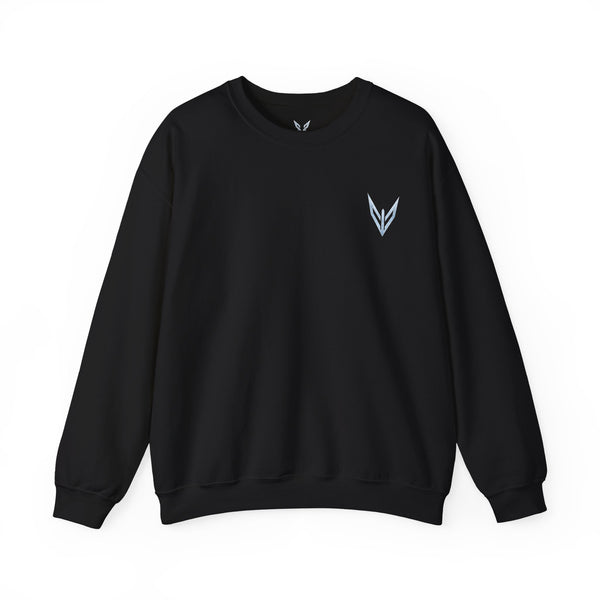 Gothic Mourning Crewneck Sweatshirt — 'Amor & Tenebris' Dark Skull & Rose Design