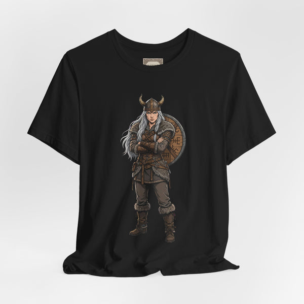 Viking Shieldmaiden T‑Shirt — Norse Warrior Graphic Tee