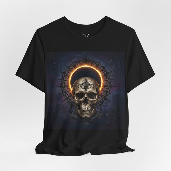Skull Eclipse Tee — Gothic Skull Halo Graphic T-Shirt