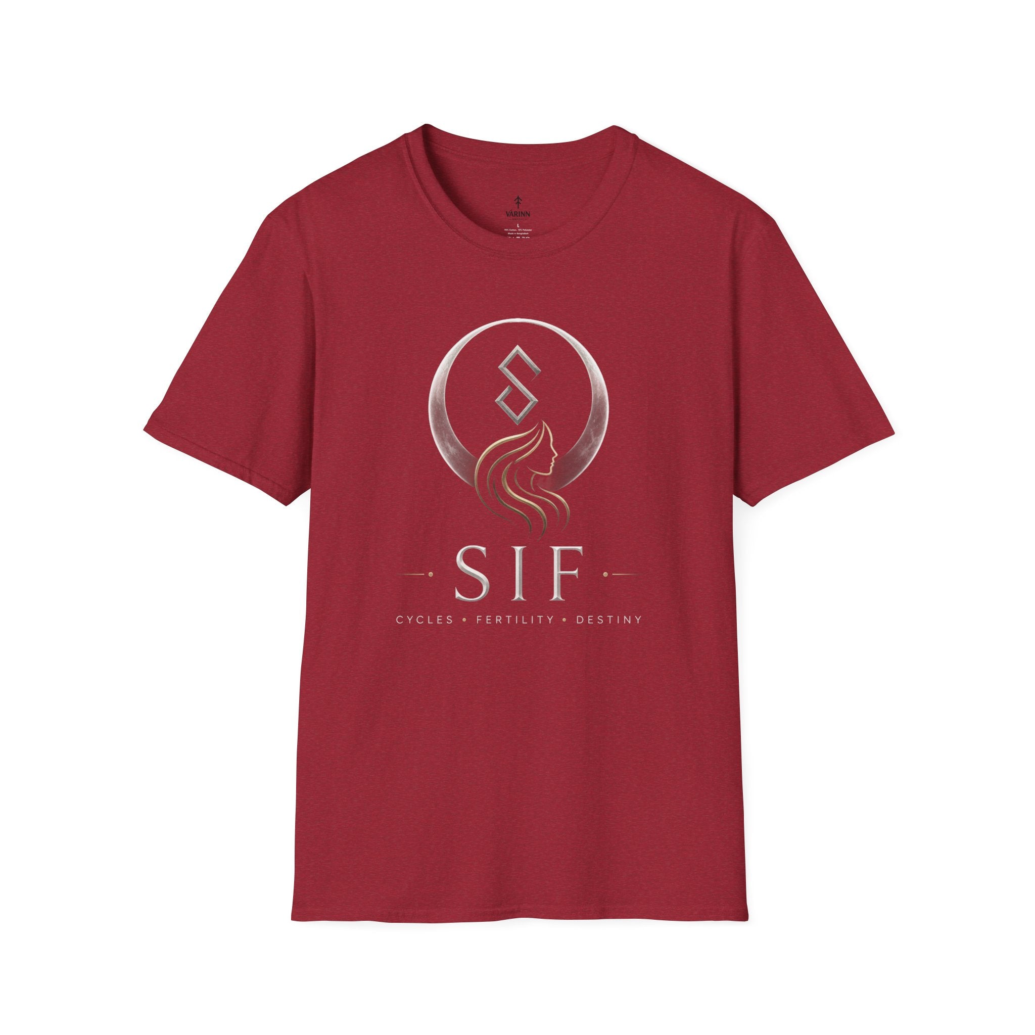SIF Green Crest T‑Shirt — Celtic Moon & Mermaid Emblem Graphic Tee