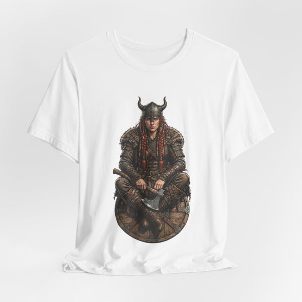 Viking Warrior Tee — Norse Axe Shield Graphic T-Shirt