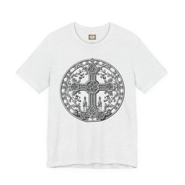 Celtic Cross Graphic Tee — Intricate Medieval Knotwork T-Shirt