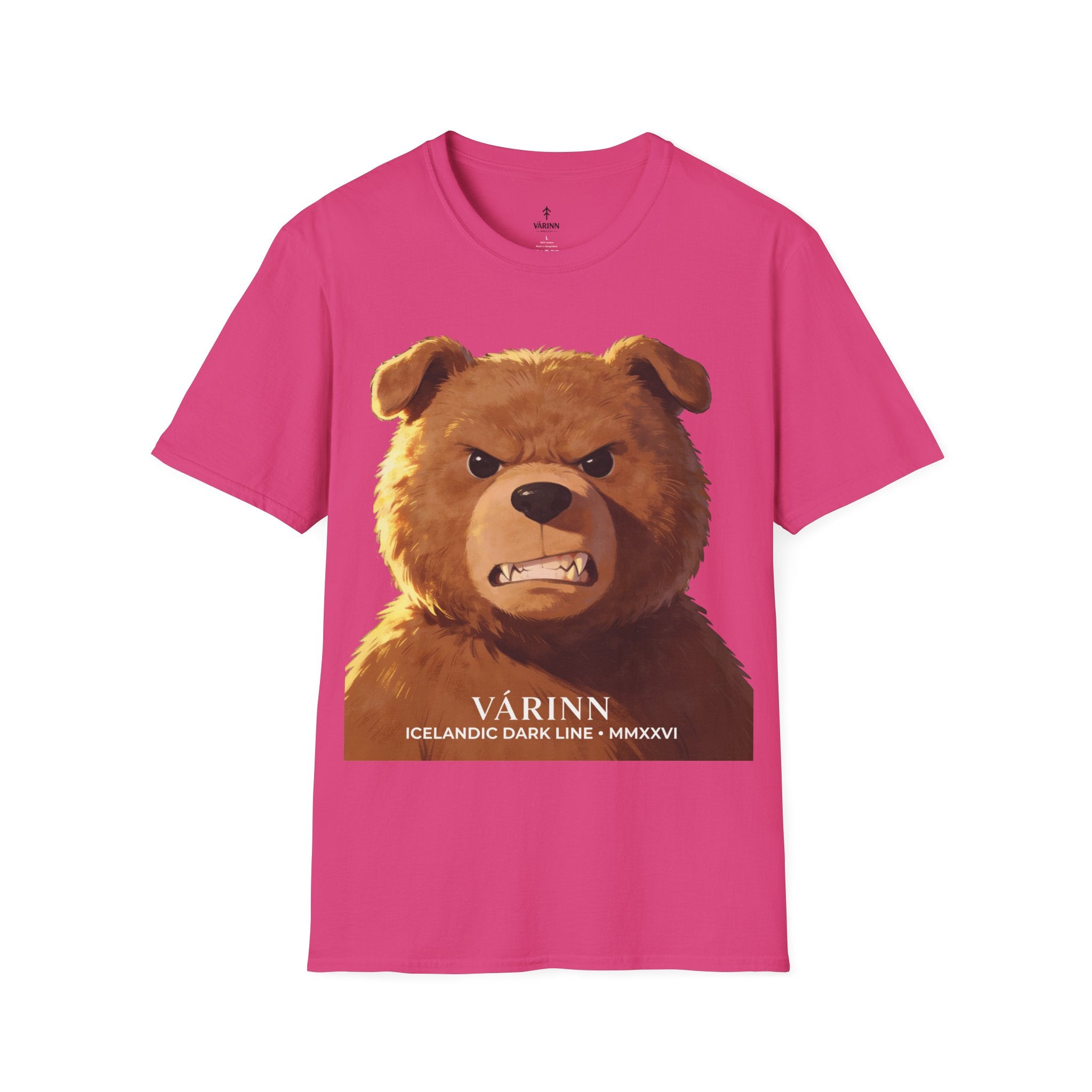 Angry Teddy Bear Graphic T‑Shirt — Fierce Bear Face Print