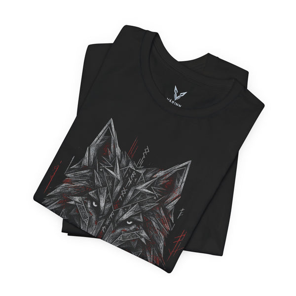 Wolf Skull Graphic Tee — Dark Gothic Wolf Head T-Shirt