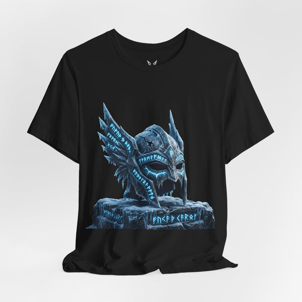 Viking Ice Helm T-Shirt — Nordic Rune Warrior Graphic Tee