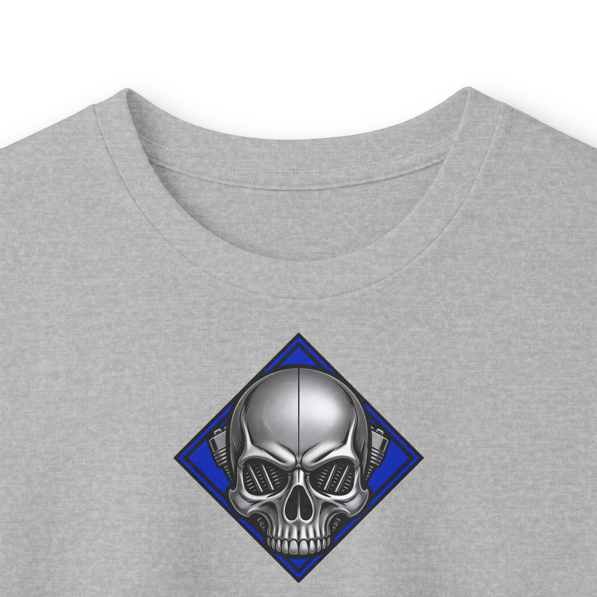 Nordic Gods Motorcycle Club Long Sleeve Tee — Viking Helmet Crest