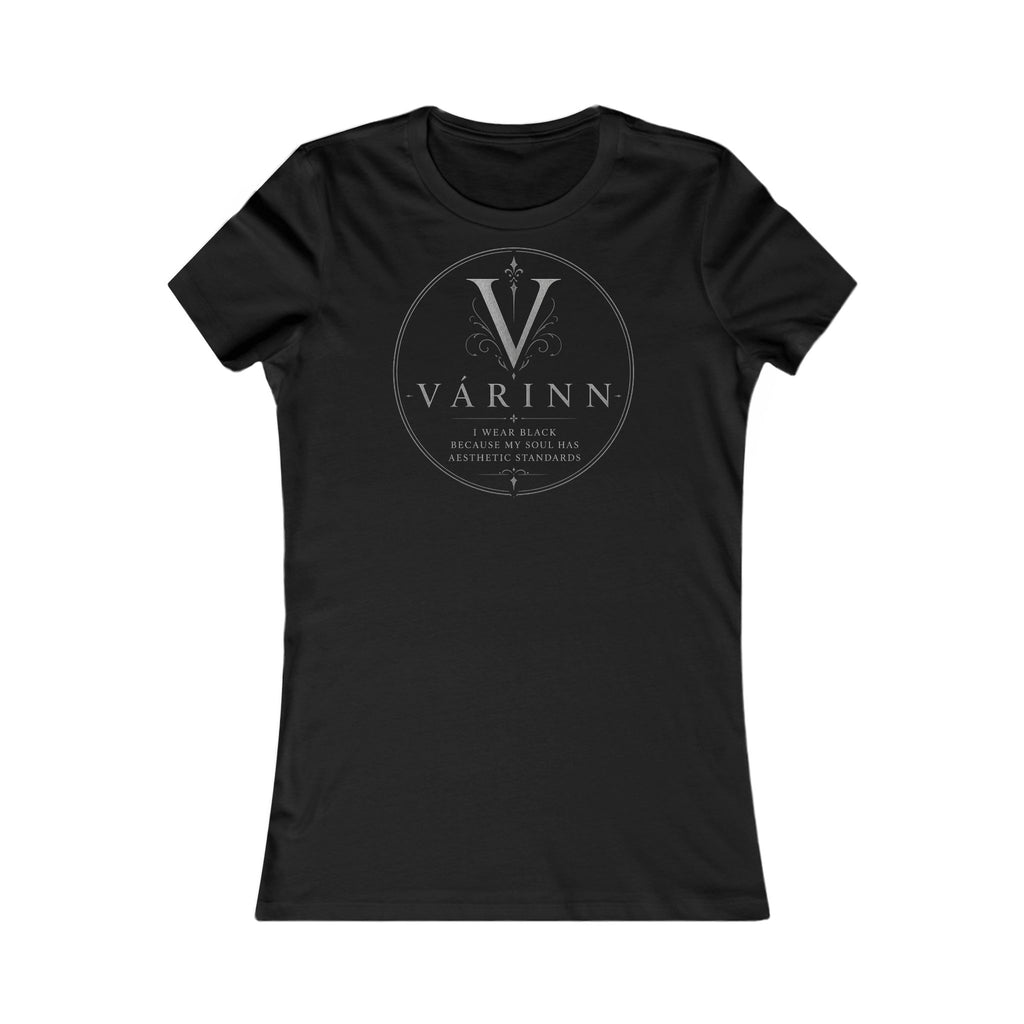Women's Várinn Logo Tee - Elegant Nordic Crest Graphic Shirt