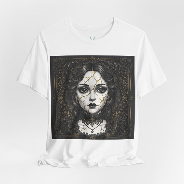 Gothic Portrait T-Shirt — Dark Victorian Woman Art Tee