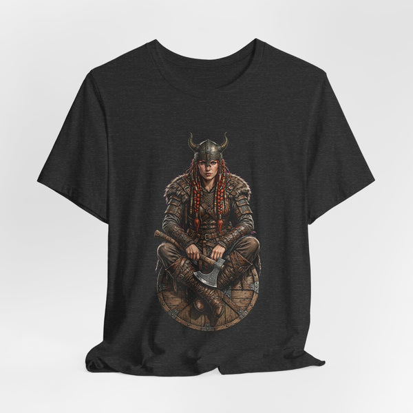 Viking Warrior Tee — Norse Axe Shield Graphic T-Shirt