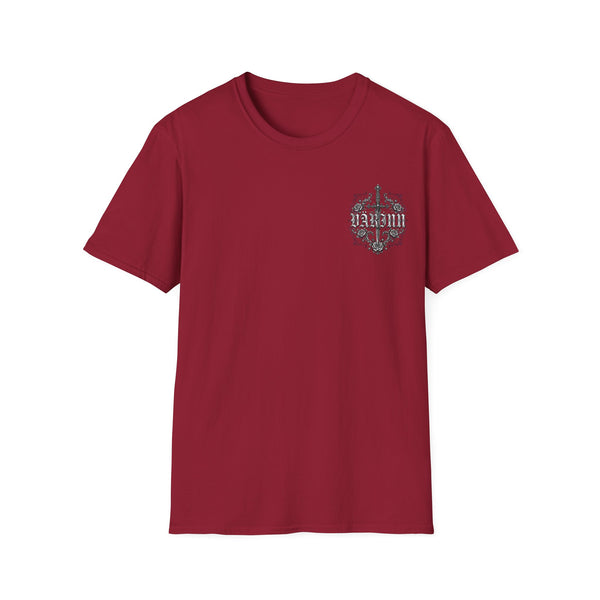 Varinn Gothic Crest Pocket T‑Shirt — Vintage 'Dream' Script Chest Graphic