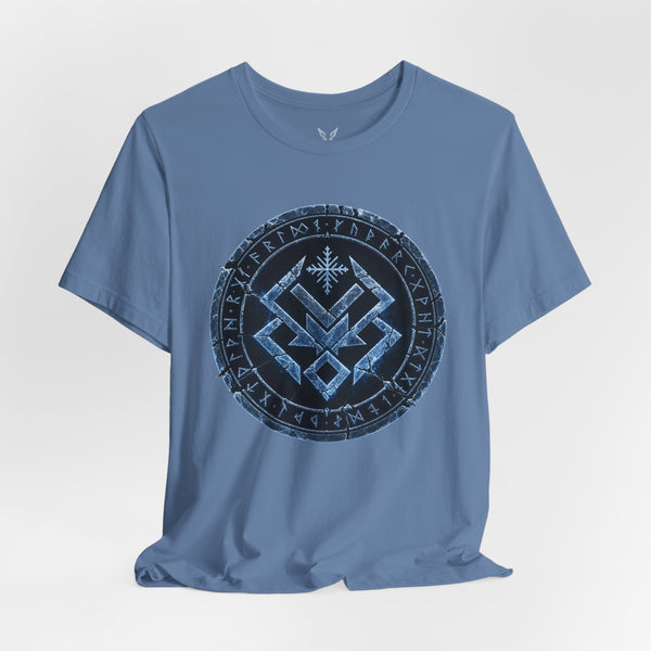 Viking Rune Seal T‑Shirt — Norse Compass Vegvisir Symbol Tee