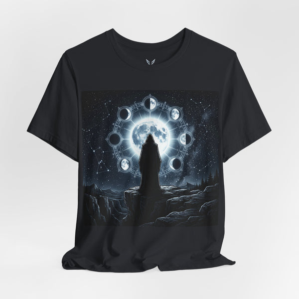 Mystic Moon Phases T-Shirt — Cosmic Wizard Nightscape Tee