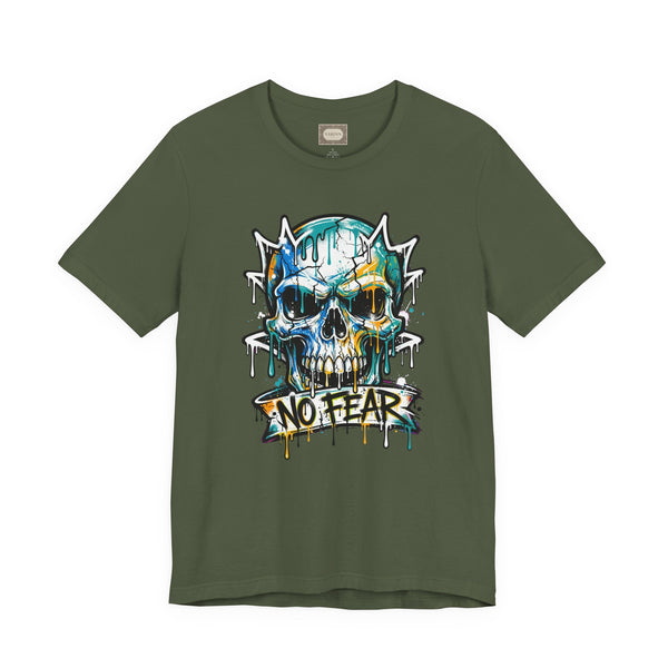 Skull 'No Fear' Graphic Tee — Edgy Streetwear T‑Shirt