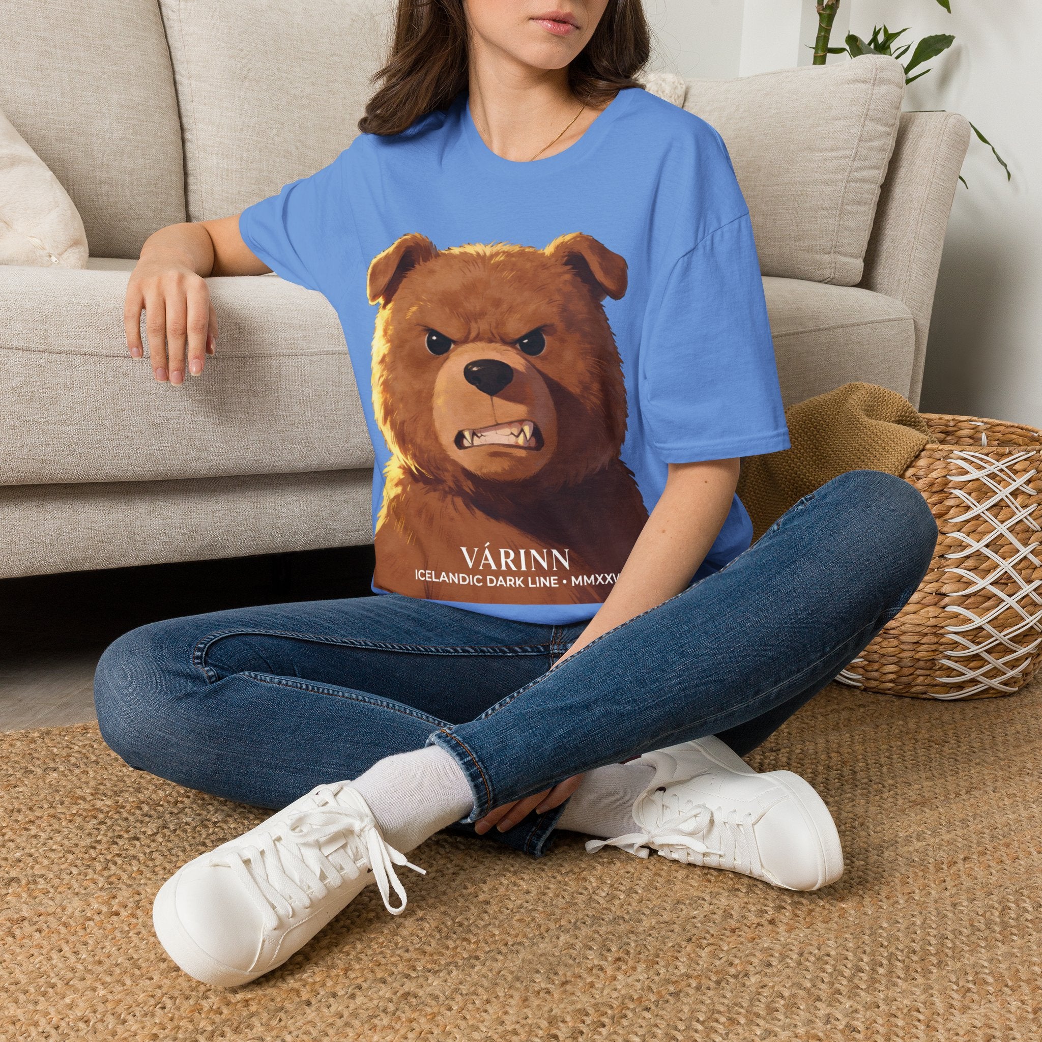 Angry Teddy Bear Graphic T‑Shirt — Fierce Bear Face Print