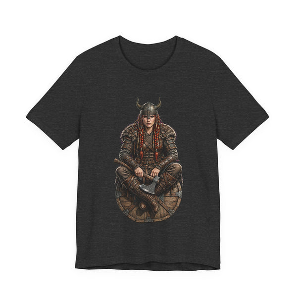 Viking Warrior Tee — Norse Axe Shield Graphic T-Shirt