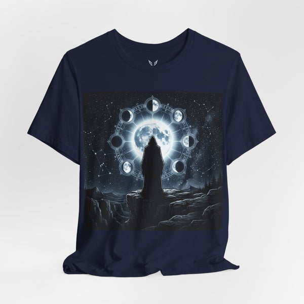 Mystic Moon Phases T-Shirt — Cosmic Wizard Nightscape Tee