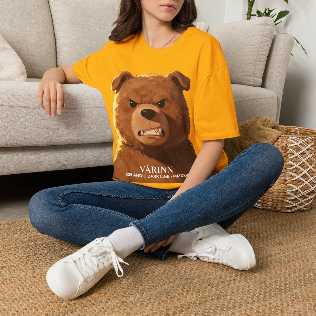 Angry Teddy Bear Graphic T‑Shirt — Fierce Bear Face Print