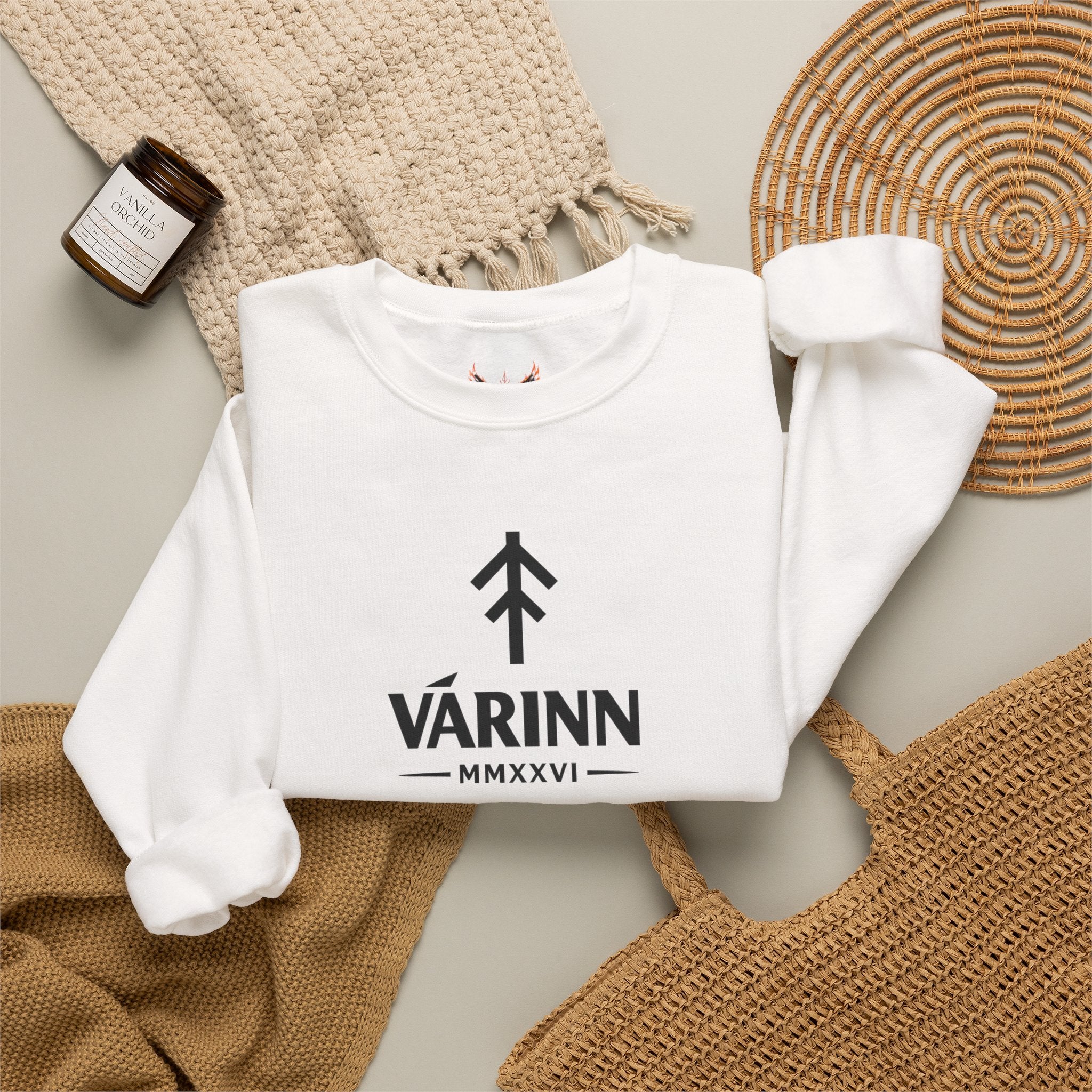 Varinn Logo Crewneck Sweatshirt — Strength • Power • Belief