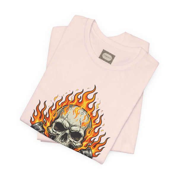 Born to Ride Skull T-Shirt – Flaming Motorcycle Graphic Tee