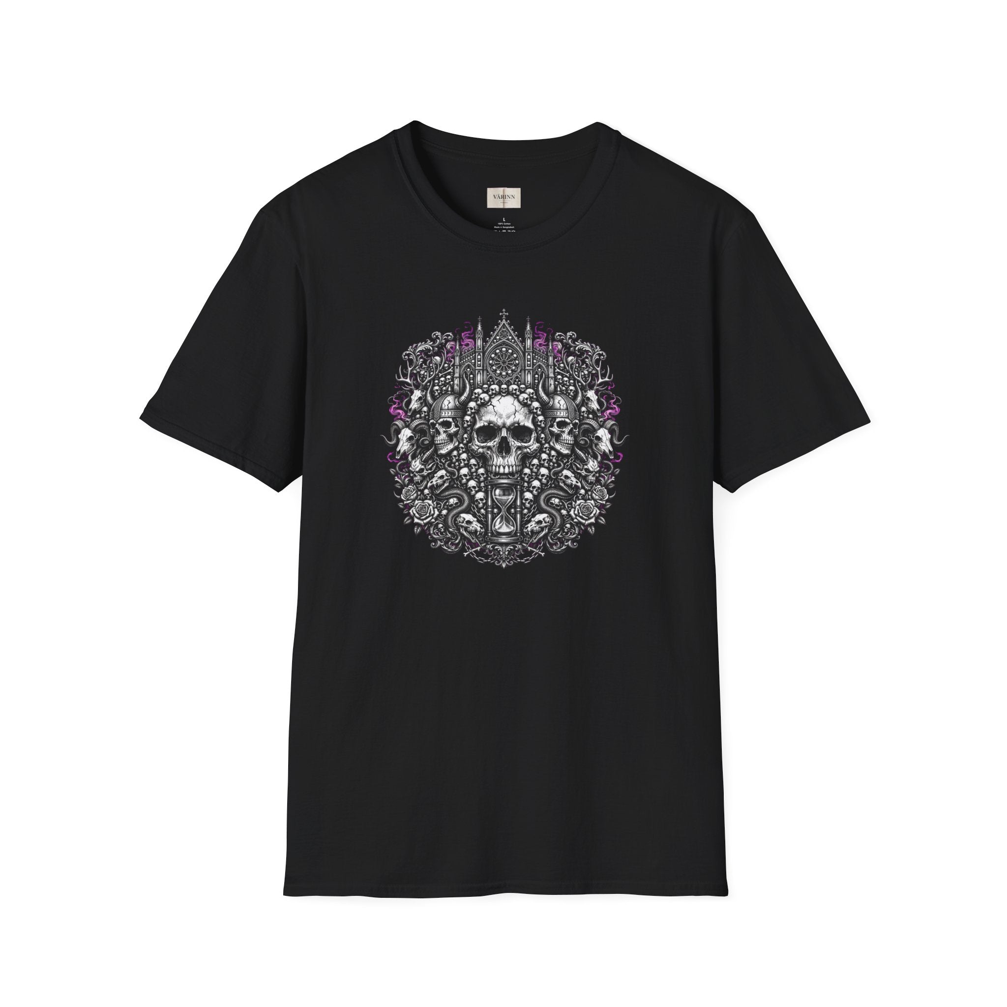 Skull Mandala Graphic T-Shirt — Gothic Floral Skull Tee