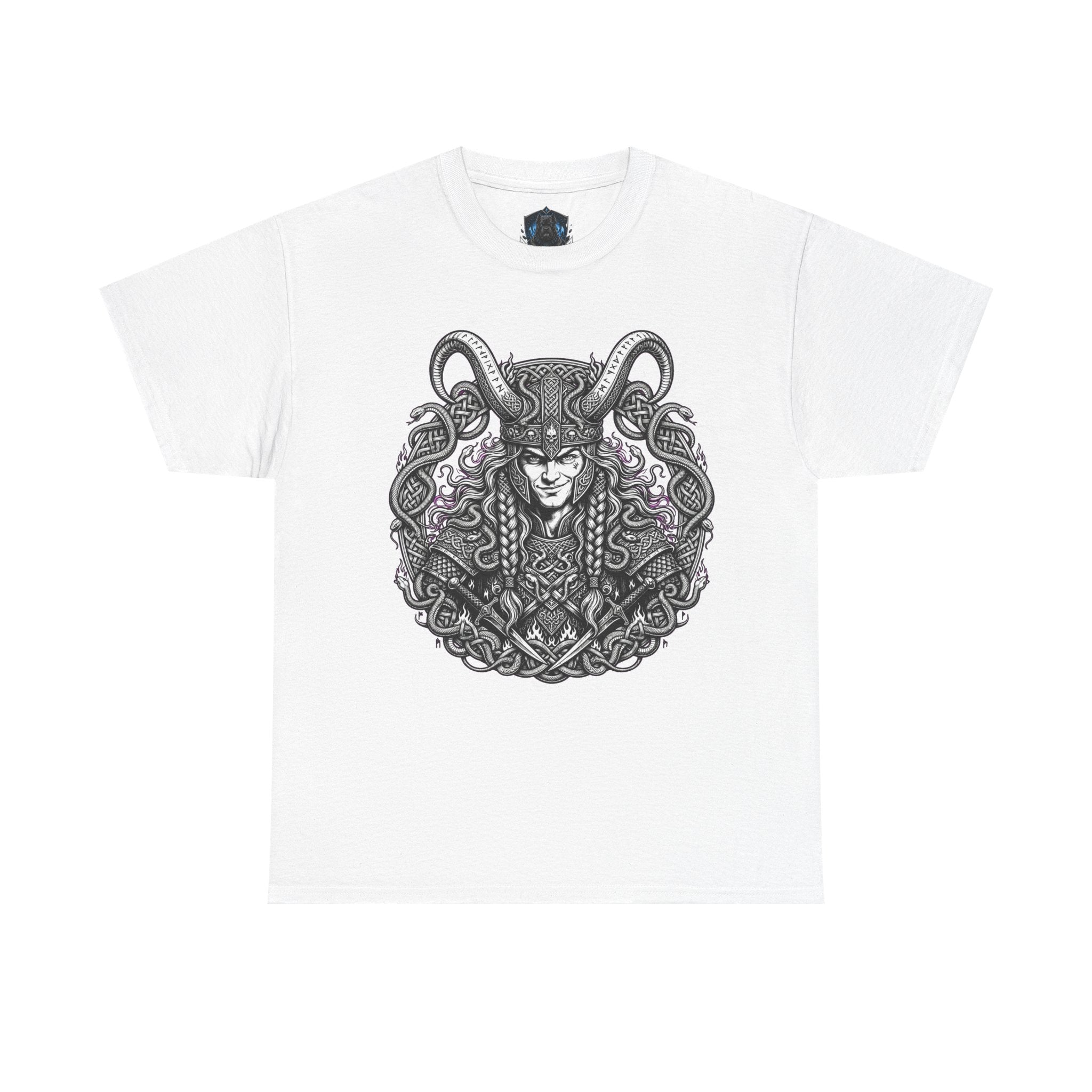 T-Shirt — Intricate Norse Horned Valkyrie Illustration