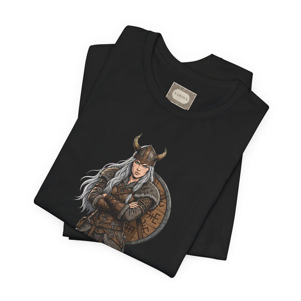 Viking Shieldmaiden T‑Shirt — Norse Warrior Graphic Tee