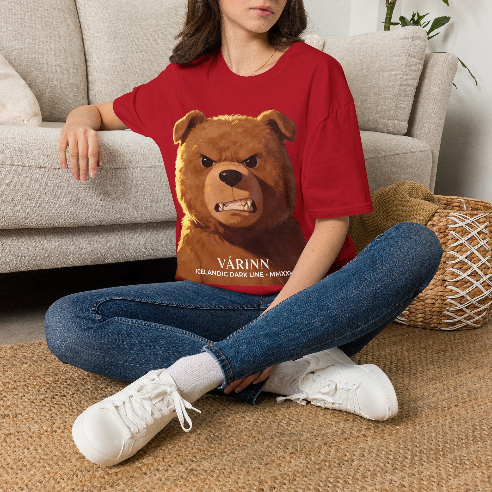 Angry Teddy Bear Graphic T‑Shirt — Fierce Bear Face Print