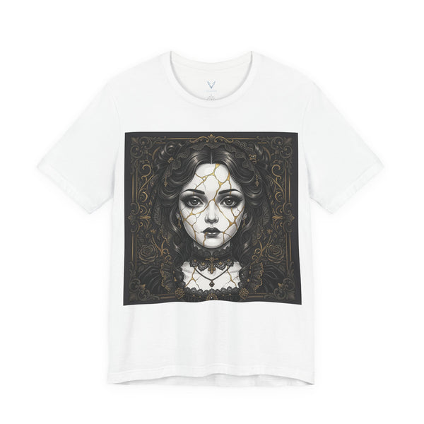 Gothic Portrait T-Shirt — Dark Victorian Woman Art Tee