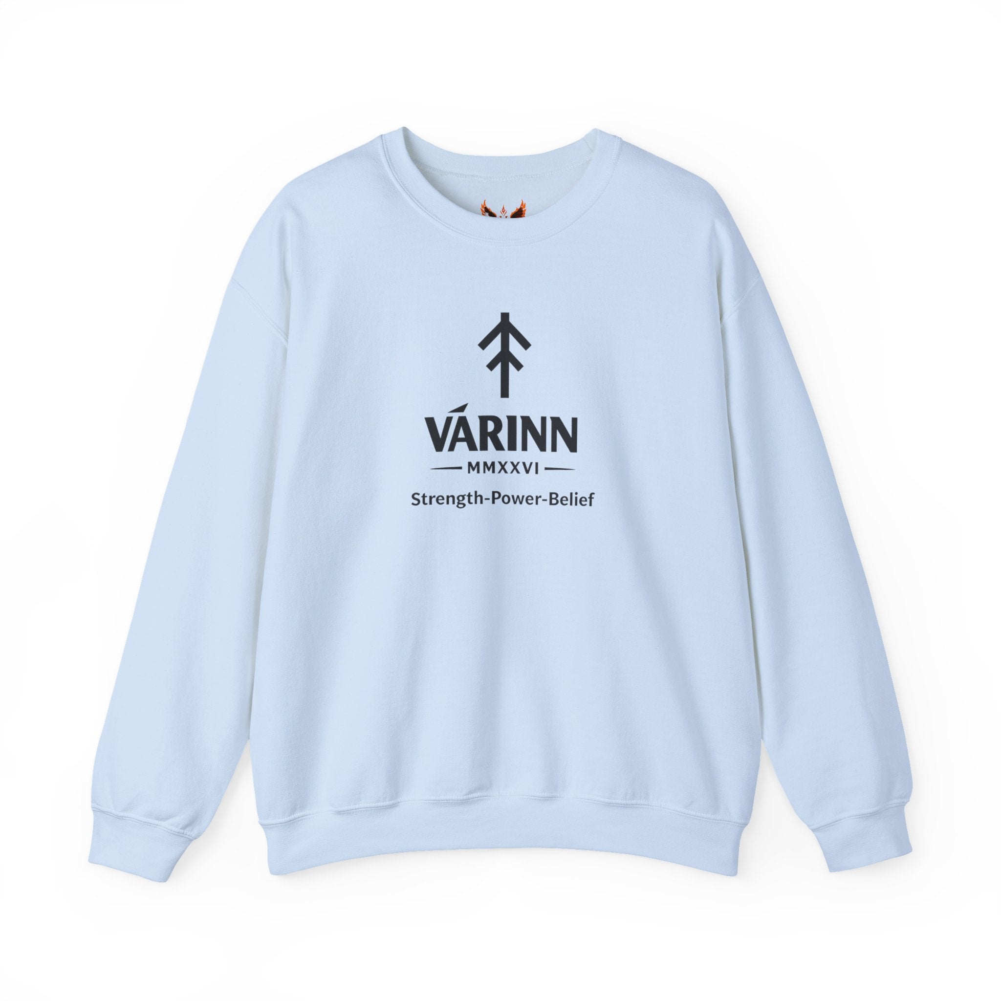 Varinn Logo Crewneck Sweatshirt — Strength • Power • Belief
