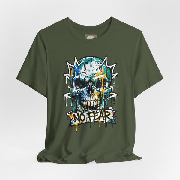 Skull 'No Fear' Graphic Tee — Edgy Streetwear T‑Shirt