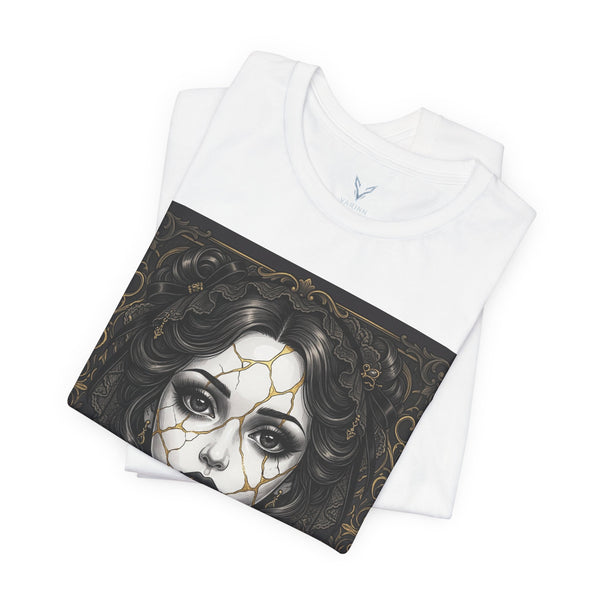 Gothic Portrait T-Shirt — Dark Victorian Woman Art Tee