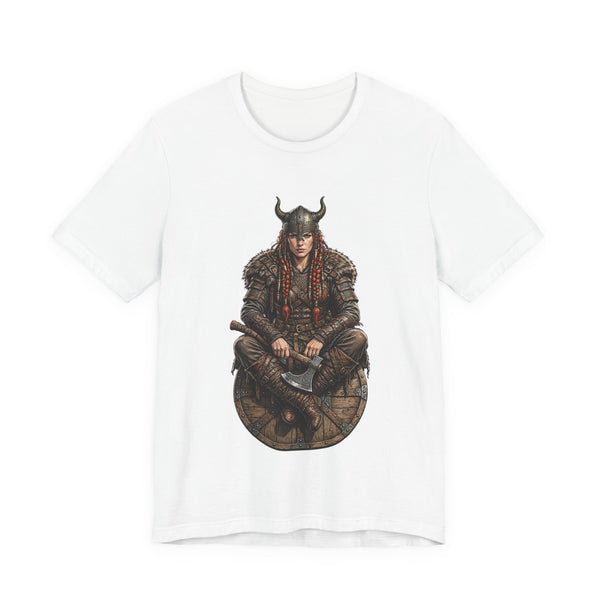 Viking Warrior Tee — Norse Axe Shield Graphic T-Shirt