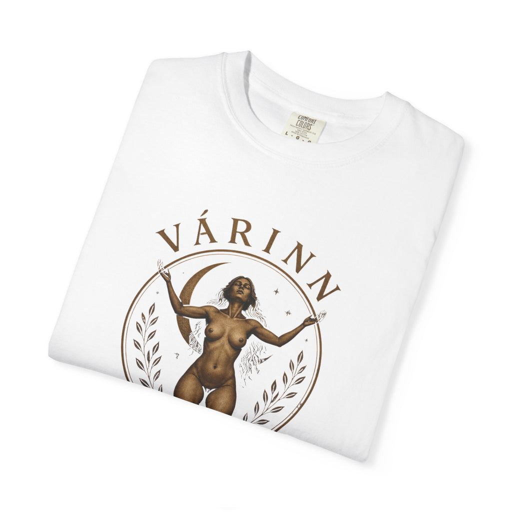 Várinn Goddess Graphic T‑Shirt — Norse Feminine Symbol Tee