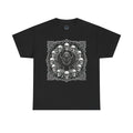 Skull & Raven Gothic T-Shirt — Dark Skull Circle Graphic Tee