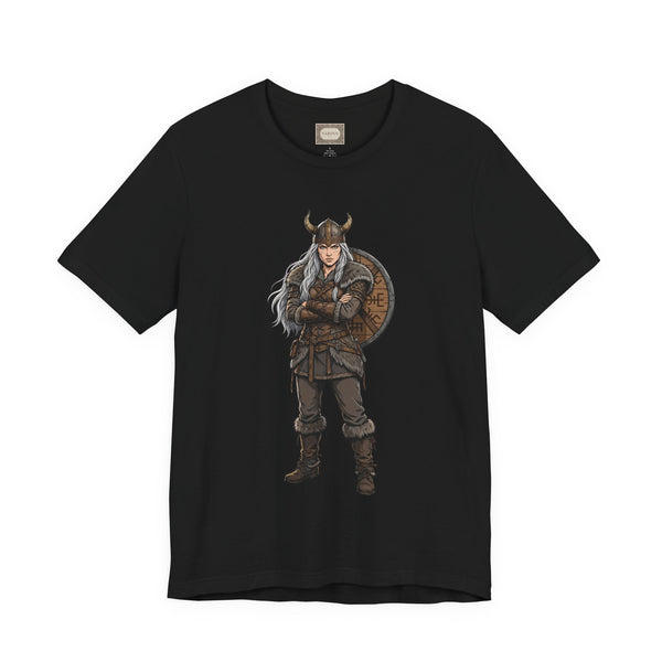 Viking Shieldmaiden T‑Shirt — Norse Warrior Graphic Tee