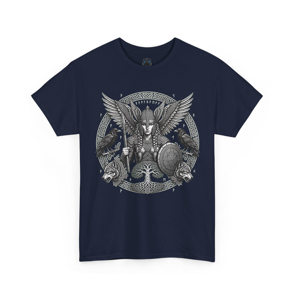 Valkyrie Shield Tee — Norse Warrior Graphic T-Shirt