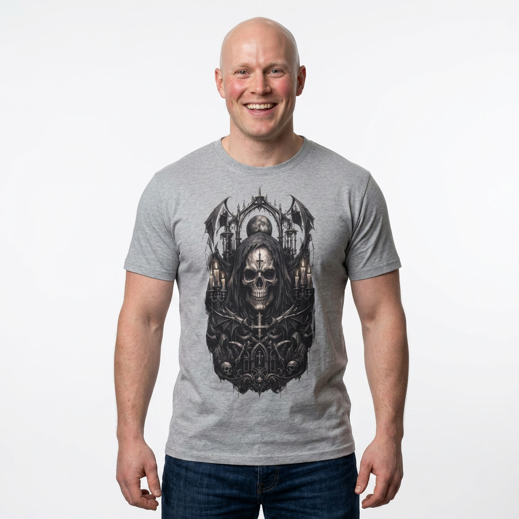 Gothic Skull Cathedral T-Shirt