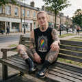 Rainbow Gothic Window Tank Top — LGBT Pride Arched Mirror Design