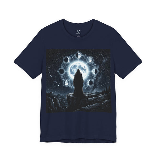 Mystic Moon Phases T-Shirt — Cosmic Wizard Nightscape Tee