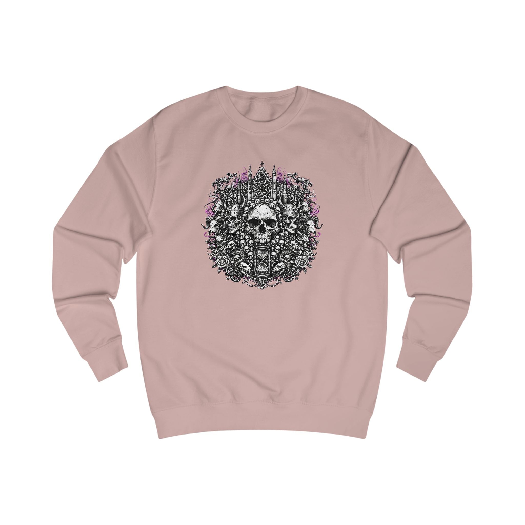 Skull Garden Sweatshirt — Floral Skull Graphic Crewneck