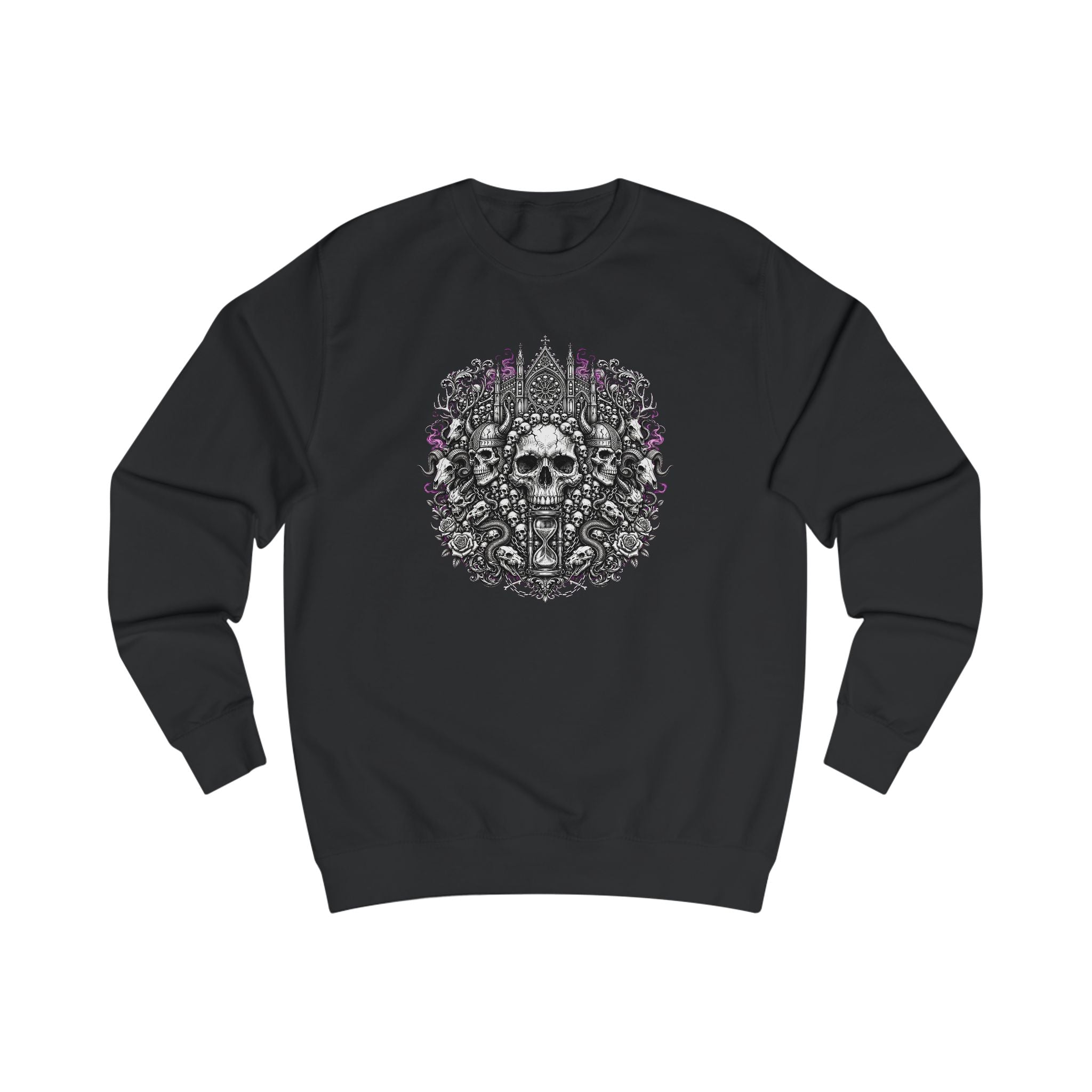 Skull Garden Sweatshirt — Floral Skull Graphic Crewneck