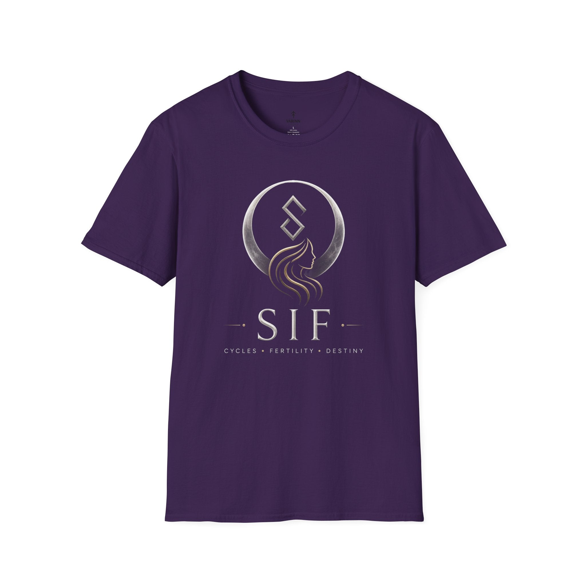 SIF Green Crest T‑Shirt — Celtic Moon & Mermaid Emblem Graphic Tee