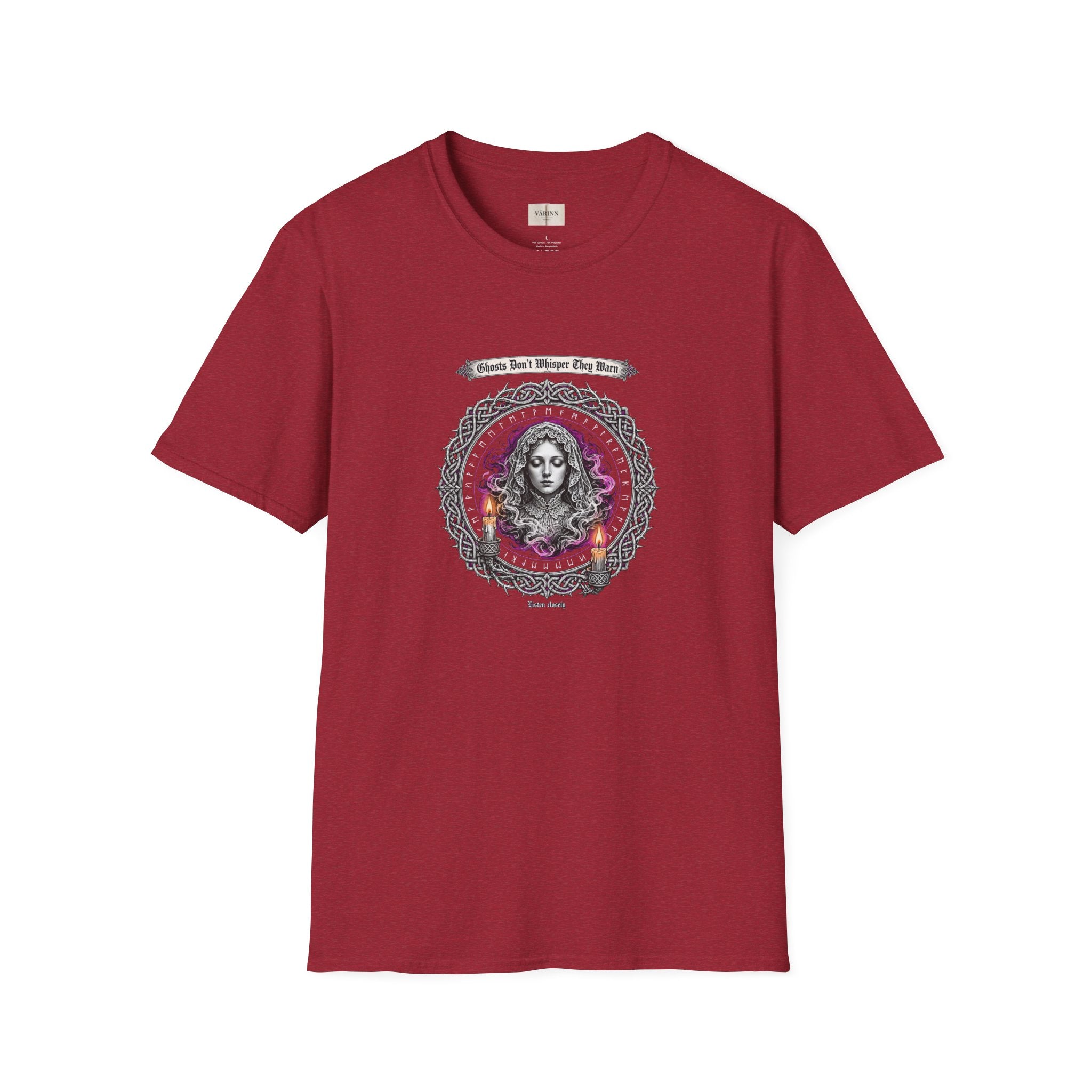 T‑Shirt — 'Ghosts Don't Whisper, They Warn' Gothic Mystic Graphic Tee