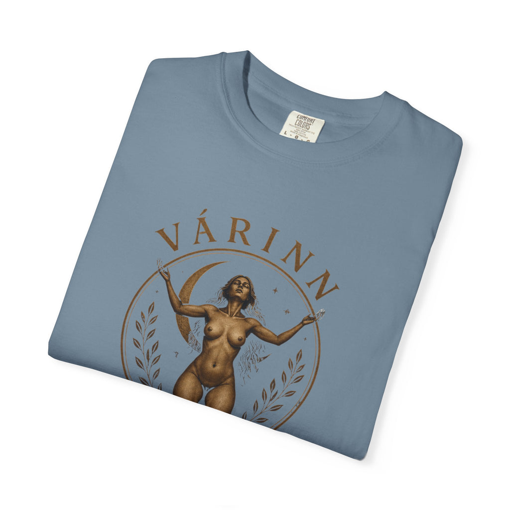 Várinn Goddess Graphic T‑Shirt — Norse Feminine Symbol Tee