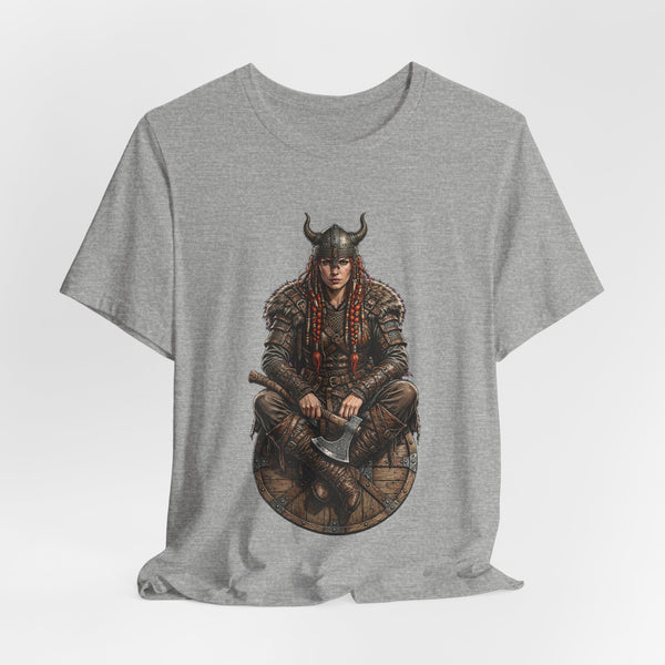 Viking Warrior Tee — Norse Axe Shield Graphic T-Shirt