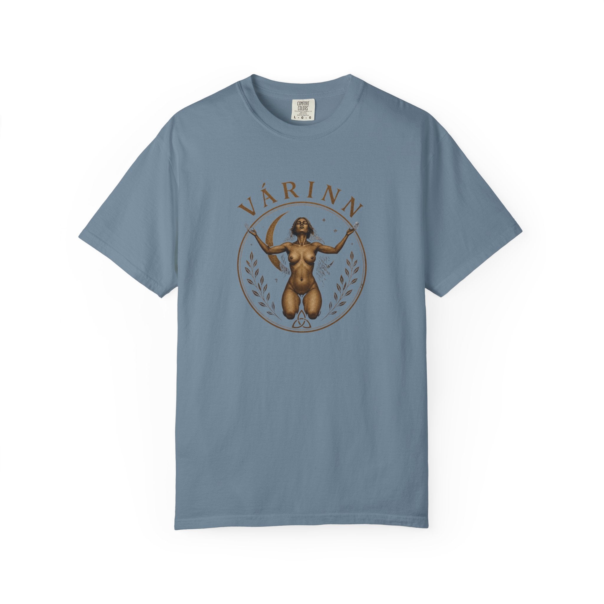 Várinn Goddess Graphic T‑Shirt — Norse Feminine Symbol Tee